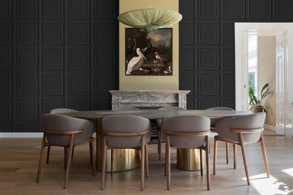 Origin Wallcoverings tapet väggpanel svart 53 cm x 10,05 m