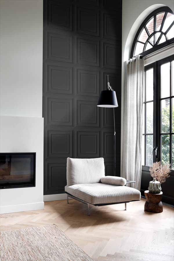 Origin Wallcoverings tapet väggpanel svart 53 cm x 10,05 m