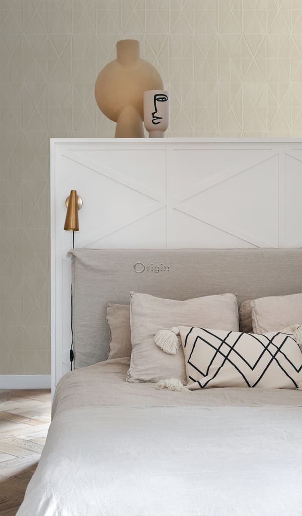 Origin Wallcoverings tapet origamimotiv sandfarvet 0,53 x 10,05 m