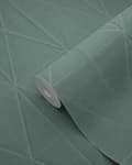 Miniatyrbild 4 av 6: Origin Wallcoverings tapet origamimotiv grågrönt 0,53 x 10,05 m