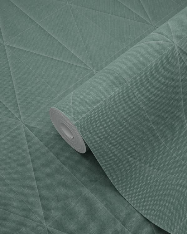 Origin Wallcoverings tapet origamimotiv grågrönt 0,53 x 10,05 m