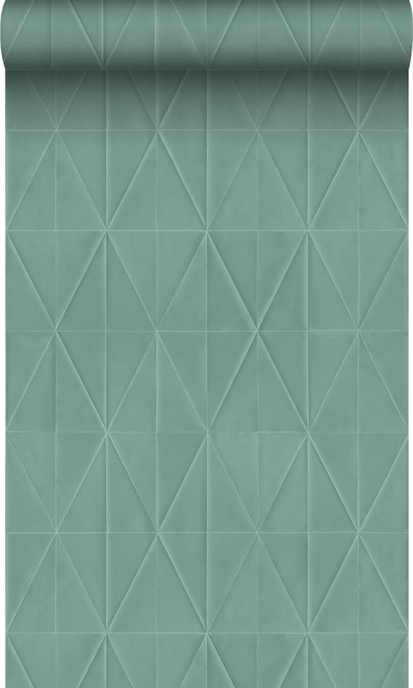 Origin Wallcoverings tapet origamimotiv grågrönt 0,53 x 10,05 m