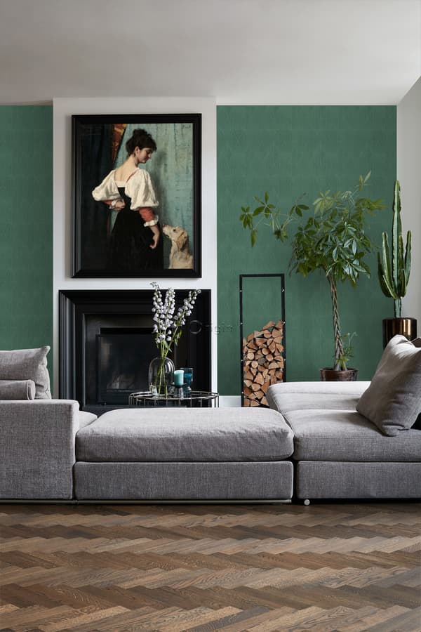 Origin Wallcoverings tapet origamimotiv mørkegrønt 0,53 x 10,05 m
