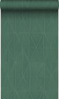 Miniatyrbillede 1 af 7: Origin Wallcoverings tapet origamimotiv mørkegrønt 0,53 x 10,05 m