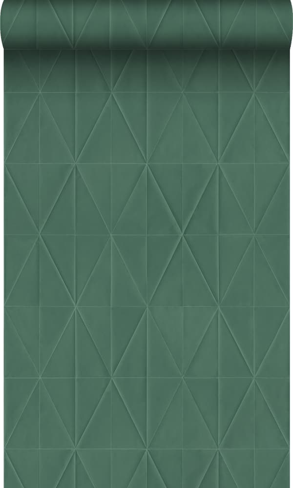 Origin Wallcoverings tapet origamimotiv mørkegrønt 0,53 x 10,05 m