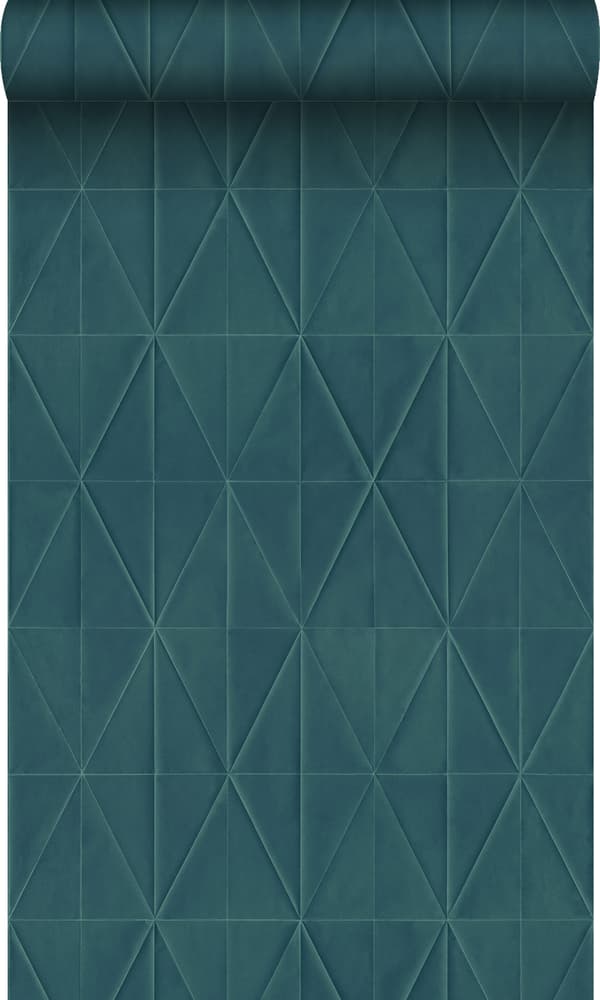 Origin Wallcoverings tapet origamimotiv mørkeblåt 0,53 x 10,05 m
