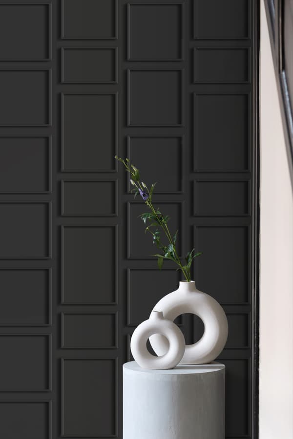 Origin Wallcoverings tapet vægpaneler sort 0,53 x 10,05 m