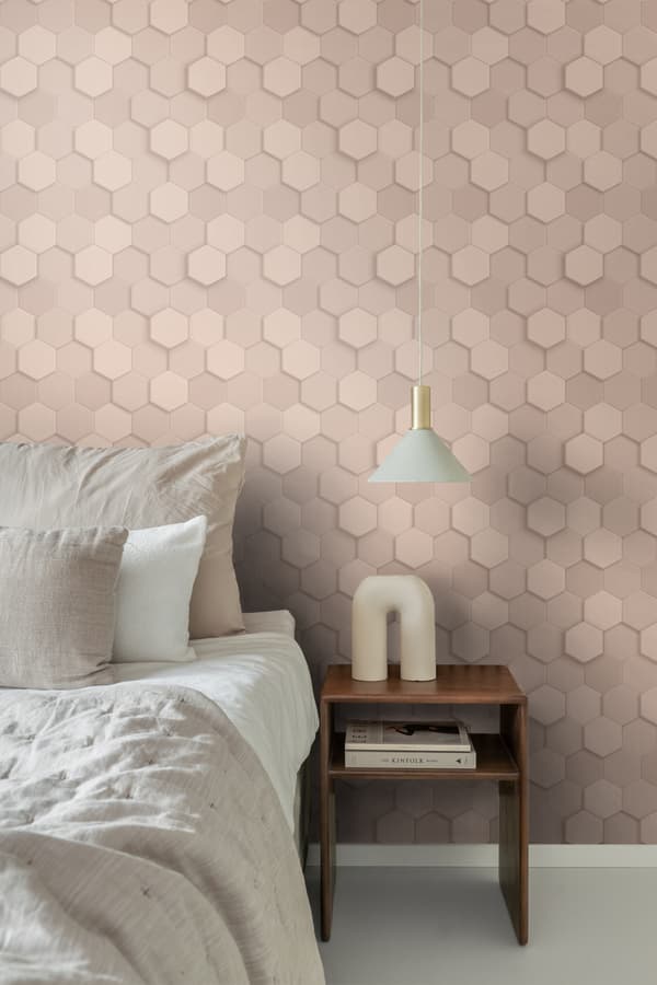 Origin Wallcoverings tapet 3d vaxkakemotiv ljusrosa 0,53 x 10,05 m