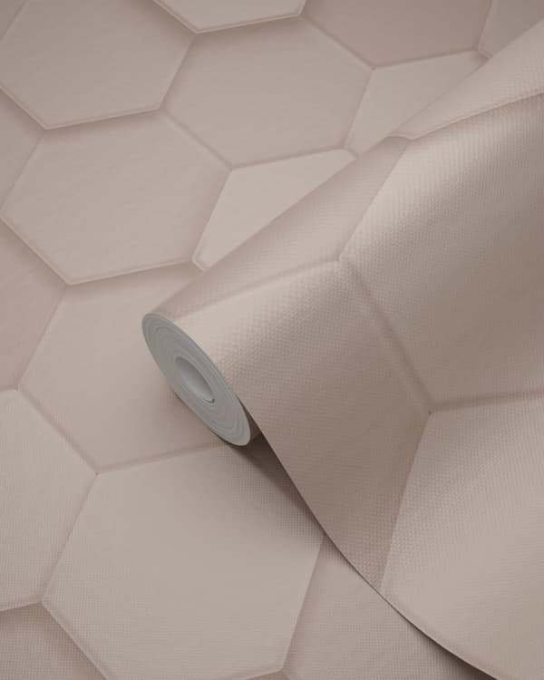 Origin Wallcoverings tapet 3d vaxkakemotiv ljusrosa 0,53 x 10,05 m