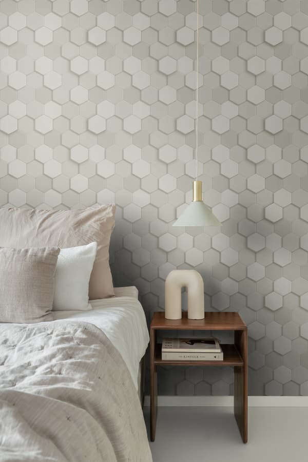 Origin Wallcoverings tapet 3d vaxkakemotiv ljusgrått 0,53 x 10,05 m
