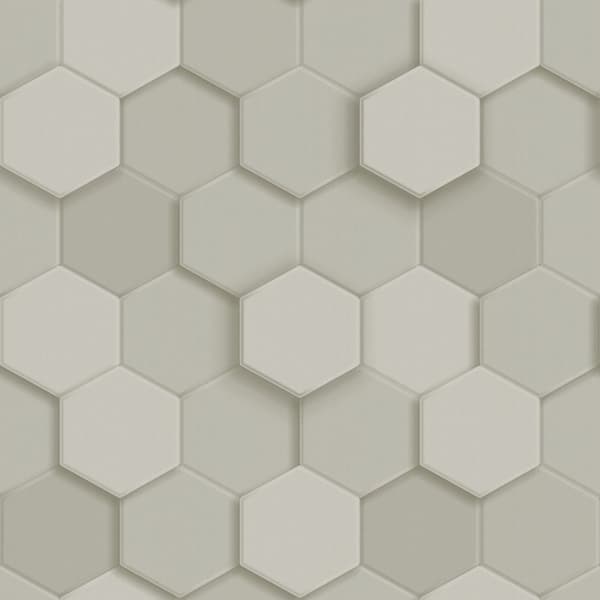 Origin Wallcoverings tapet 3d vaxkakemotiv ljusgrått 0,53 x 10,05 m