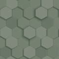Miniatyrbild 7 av 8: Origin Wallcoverings tapet 3d vaxkakemotiv grågrönt 0,53 x 10,05 m