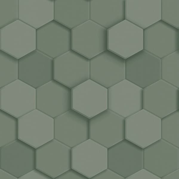 Origin Wallcoverings tapet 3d vaxkakemotiv grågrönt 0,53 x 10,05 m