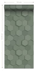 Miniatyrbild 8 av 8: Origin Wallcoverings tapet 3d vaxkakemotiv grågrönt 0,53 x 10,05 m