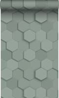 Miniatyrbild 1 av 8: Origin Wallcoverings tapet 3d vaxkakemotiv grågrönt 0,53 x 10,05 m
