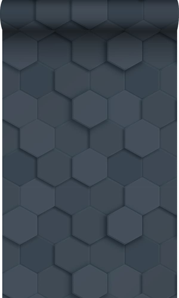 Origin Wallcoverings tapet 3d vaxkakemotiv mörkblått 0,53 x 10,05 m