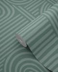 Miniatyrbild 6 av 6: Origin Wallcoverings tapet tredimensionell grafik bensingrönt 50 x 900 cm
