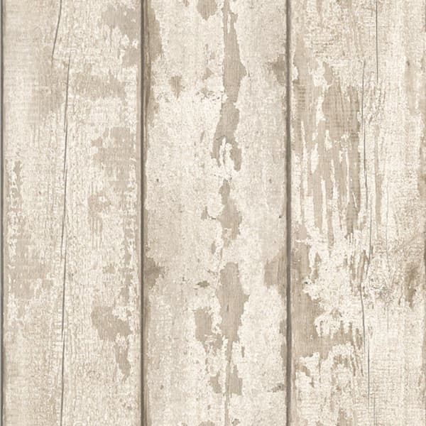 Arthouse White Washed Wood Wallpaper Cream/White 10m x 53cm