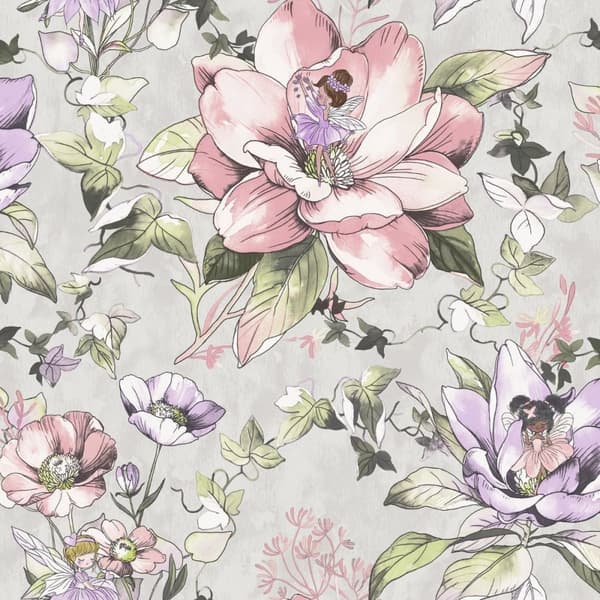 Holden Décor Fairy Wallpaper Grey One Size