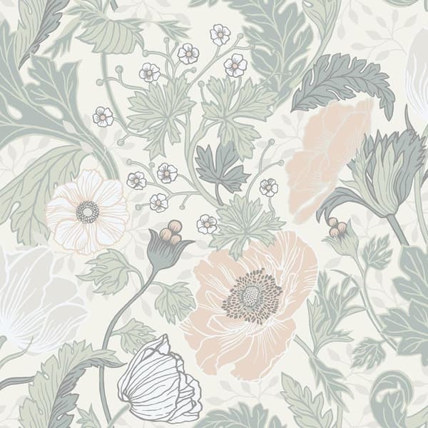 Galerie Apelviken Anemone Wallpaper White/Light Green One Size