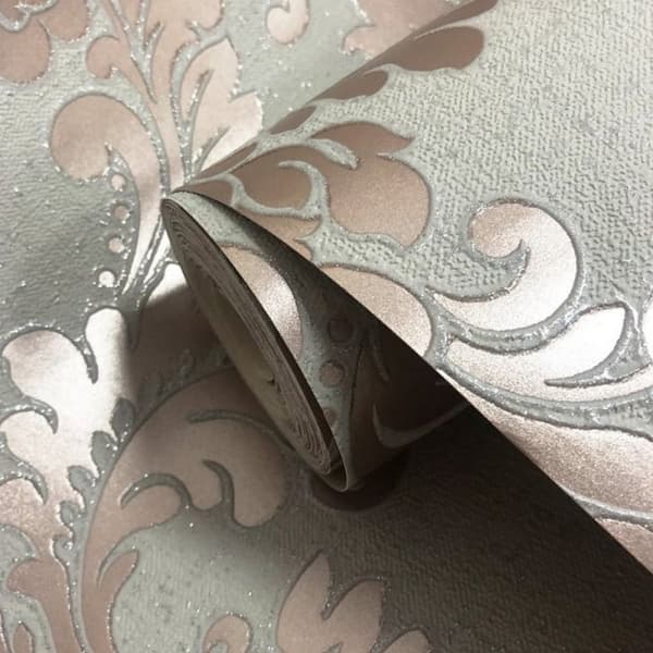Fine Decor Quartz Damask Textured Wallpaper