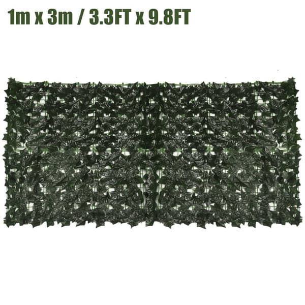 Balkong privat skärm, konstgjord murgröna, blad, veranda, paneler för balkong 300 x 100 cm