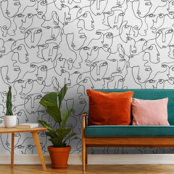 Holden Décor Abstract Faces Wallpaper