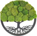 Miniatyrbillede 3 af 10: Mosbillede, Moss naturlig vægdekoration, stue badeværelse vægmaleri 100 x 100cm livets træ