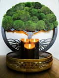 Miniatyrbillede 6 af 10: Mosbillede, Moss naturlig vægdekoration, stue badeværelse vægmaleri 100 x 100cm livets træ