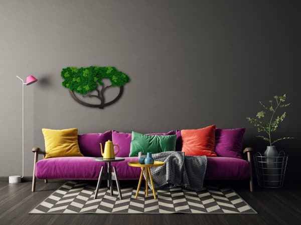 Moss Image Moss Natural Wall Decoration Stue Badeværelse Vægmaleri 60 x 100cm Livets træ