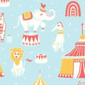 Miniatyrbild 2 av 4: CIRKUS BLÅ Non woven / Easy up-tapet