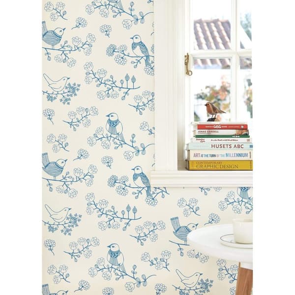 SUGAR TREE LOVELY BLUE Non woven / Easy up-tapet
