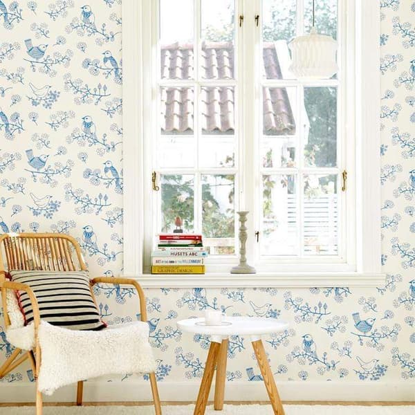 SUGAR TREE LOVELY BLUE Non woven / Easy up-tapet