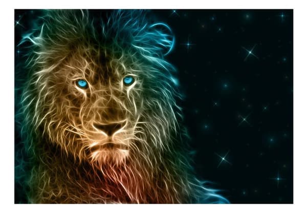 Självhäftande Fototapet - Abstract lion...