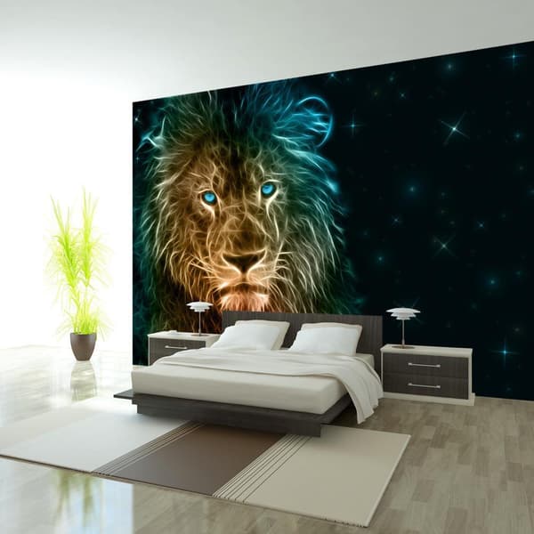 Självhäftande Fototapet - Abstract lion...
