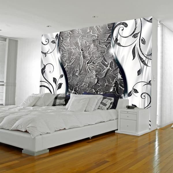Självhäftande Fototapet - Silver twigs 196x140
