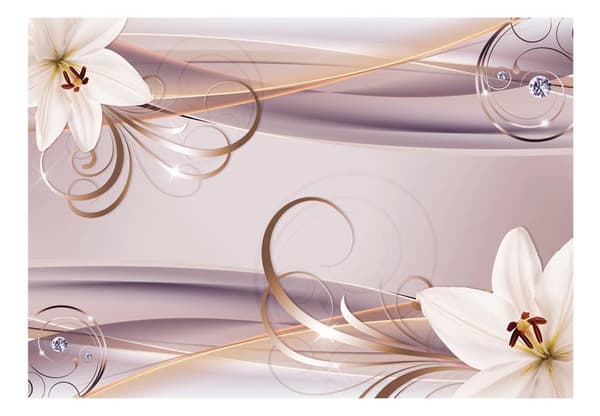 Självhäftande Fototapet - Among the Lilies