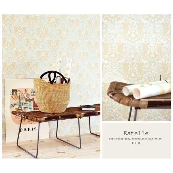 ESTELLE KHAKI Non woven / Easy up-tapet