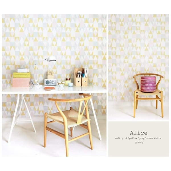 ALICE ROSA GUL Non woven / Easy up-tapet