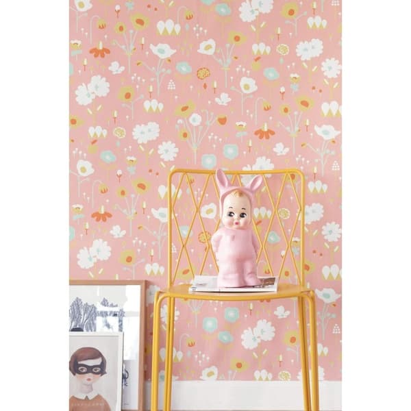 BLOOM ROSA Non woven / Easy up-tapet