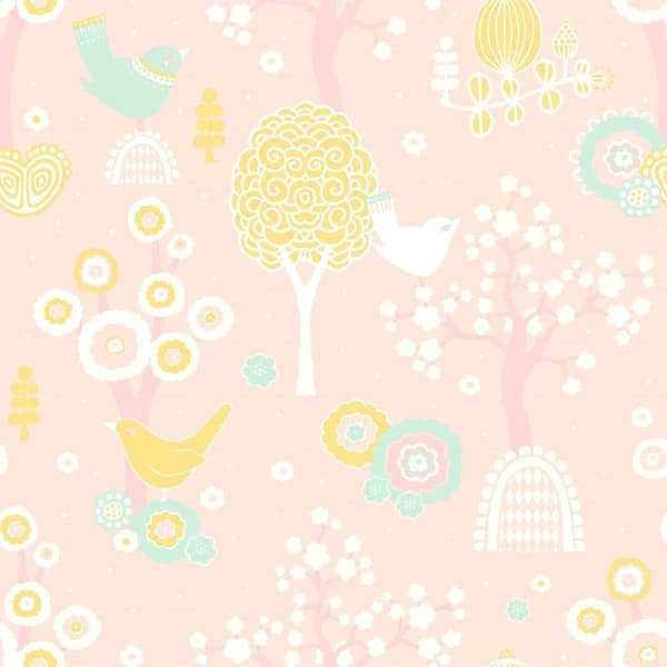 KÖRSBÄRSDALEN ROSA Non woven / Easy up-tapet