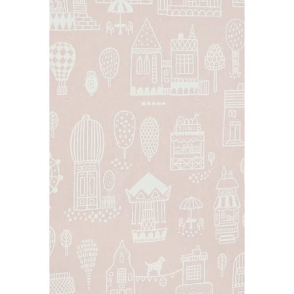SMALL TOWN DUSTY PINK Non woven / Easy up-tapet