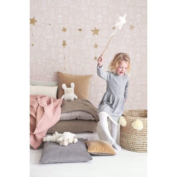 SMALL TOWN DUSTY PINK Non woven / Easy up-tapet