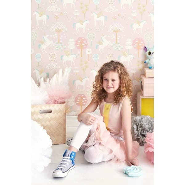 TRUE UNICORNS ROSA Non woven / Easy up-tapet
