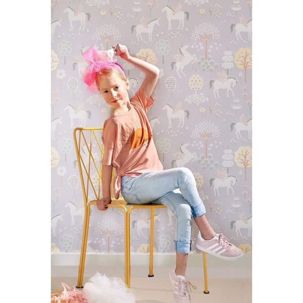TRUE UNICORNS LILA Non woven / Easy up-tapet