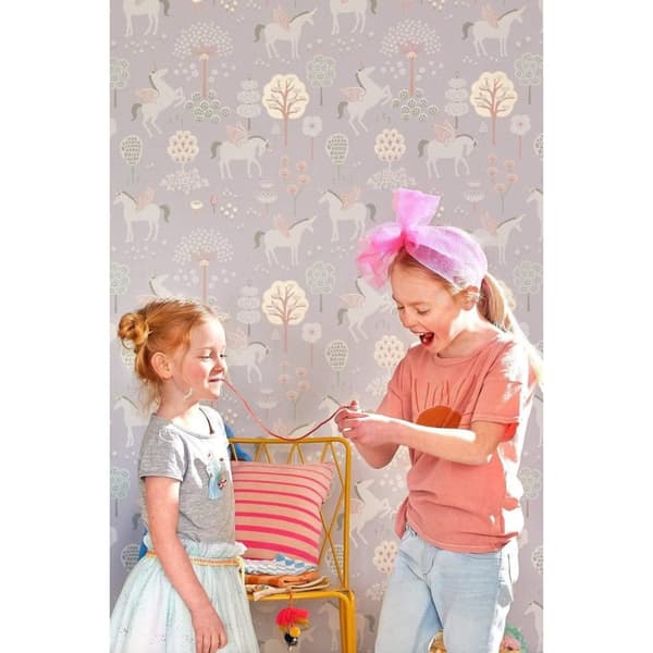TRUE UNICORNS LILA Non woven / Easy up-tapet