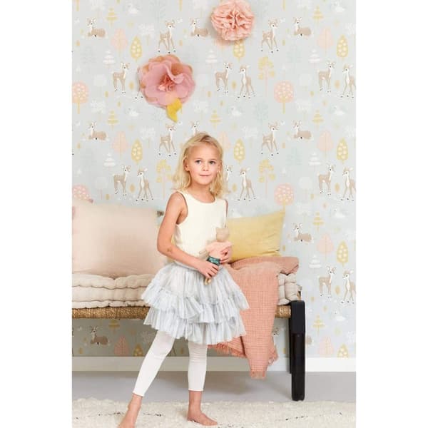 GOLDEN WOODS SOFT GREY Non woven / Easy up-tapet