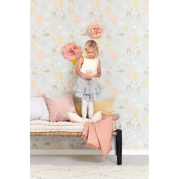 GOLDEN WOODS SOFT GREY Non woven / Easy up-tapet