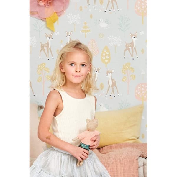 GOLDEN WOODS SOFT GREY Non woven / Easy up-tapet