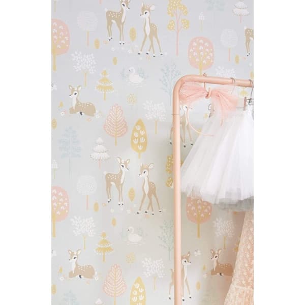 GOLDEN WOODS SOFT GREY Non woven / Easy up-tapet